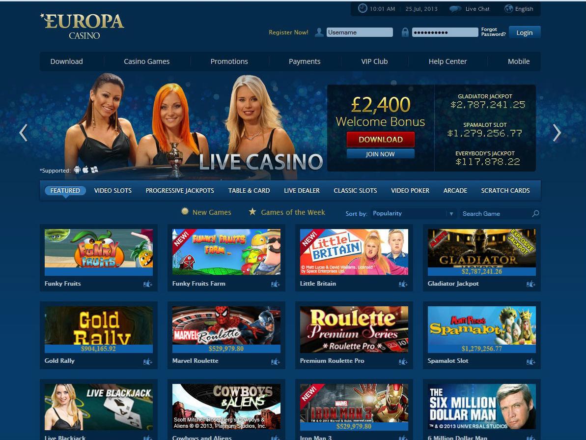 europa casino официальный сайт