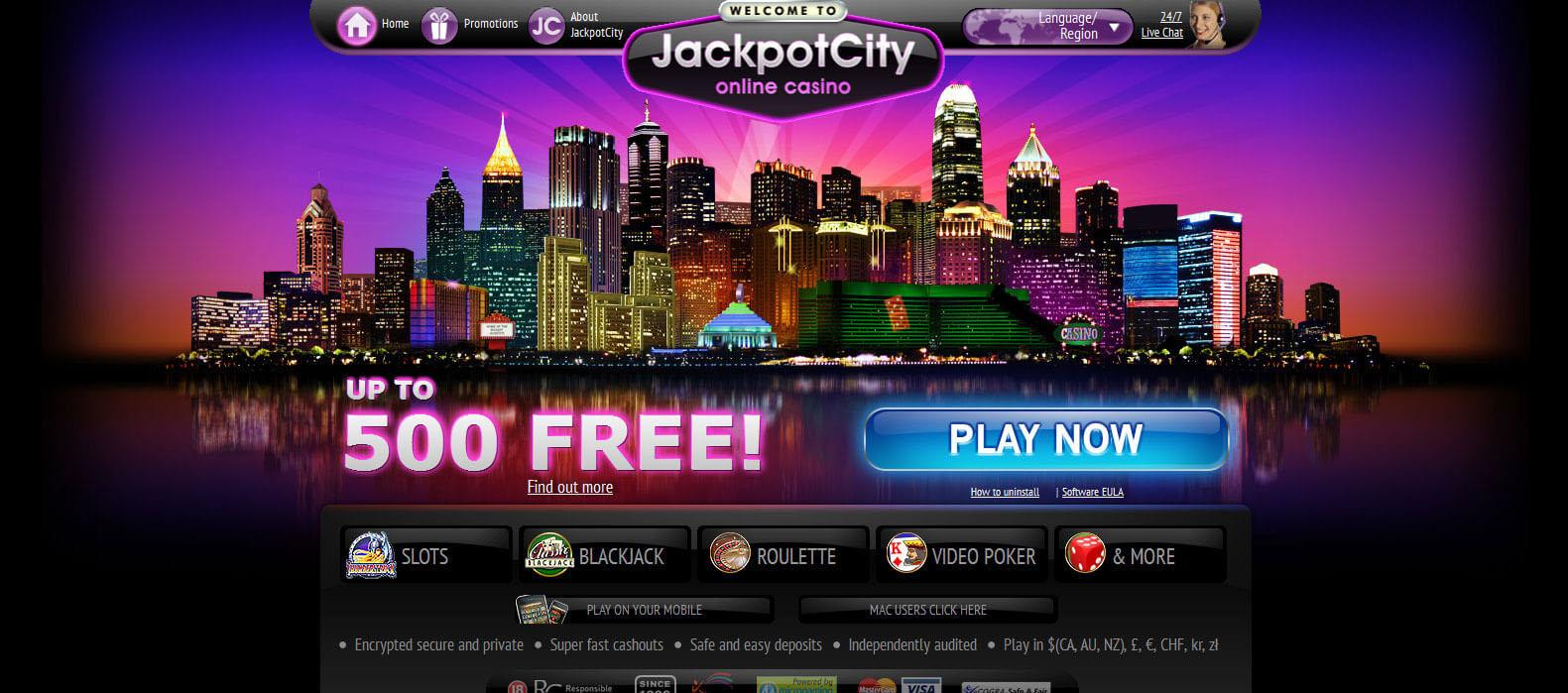 онлайн казино jackpotcity