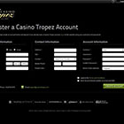 Casino Tropez register page