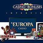 Europa Casino Bonuses for desktop, tablets and smartphones