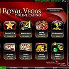 Royal Vegas homepage on tablets