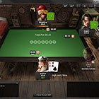 Texas Hold'em table at Unibet